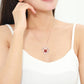 Kruckel July Birthstone Crystal Necklace for Women, Infinity Love Double Heart Pendant paved with Crystals and engraved with I love you for always and forever, Birthday Jewelry Gift for Her Mom Wife