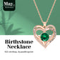 Kruckel May Birthstone Crystal Necklace for Women, Infinity Love Double Heart Pendant paved with Crystals and engraved with I love you for always and forever, Birthday Jewelry Gift for Her Mom Wife