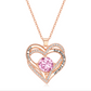 Kruckel October Birthstone Crystal Necklace for Women, Infinity Love Double Heart Pendant paved with Crystals and engraved with I love you for always and forever, Birthday Jewelry Gift for Her Mom Wife