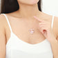 Kruckel October Birthstone Crystal Necklace for Women, Infinity Love Double Heart Pendant paved with Crystals and engraved with "I love you for always and forever", Birthday Jewelry Gift for Her Mom Wife