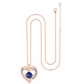 Kruckel September Birthstone Crystal Necklace for Women, Infinity Love Double Heart Pendant paved with Crystals and engraved with "I love you for always and forever", Birthday Jewelry Gift for Her Mom Wife