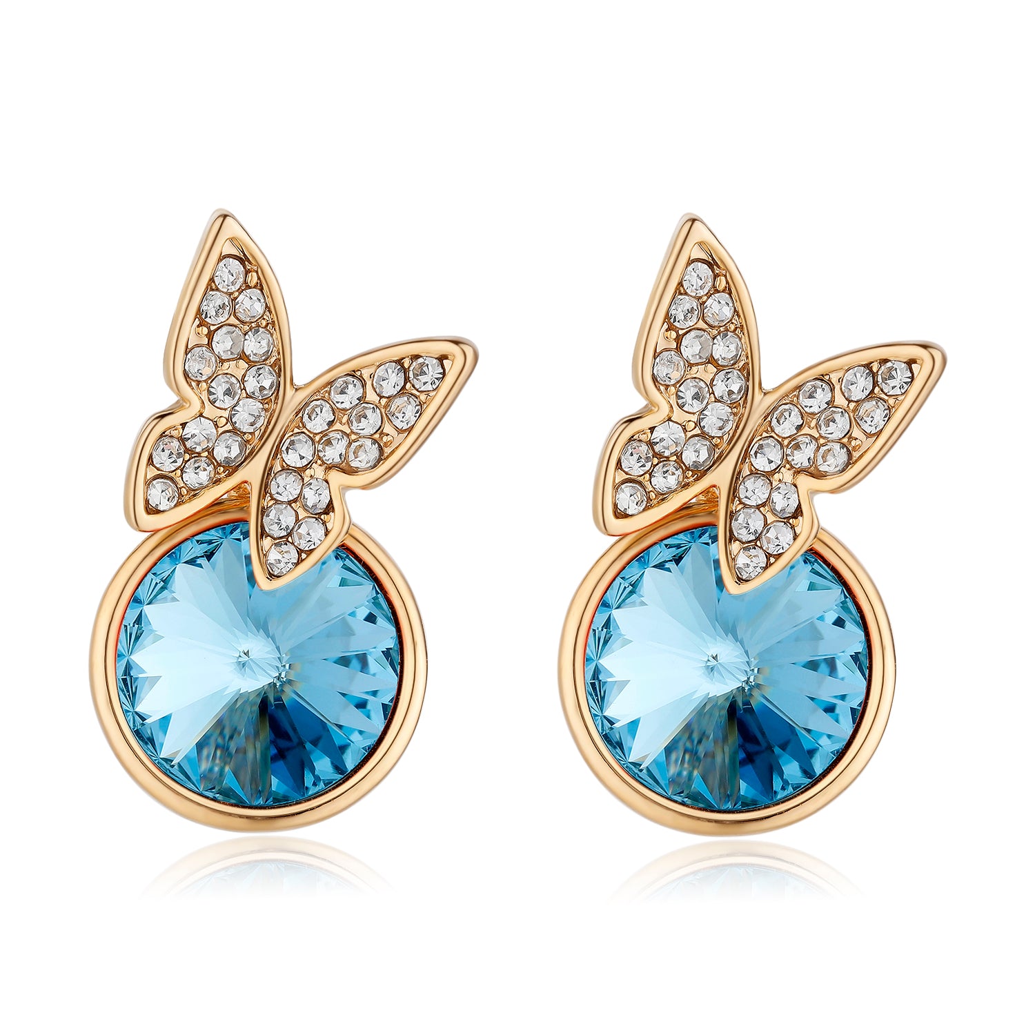 Kruckel Butterfly earrings made with Swarovski Crystals