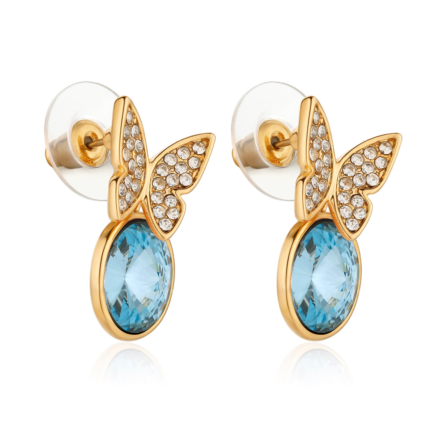 Kruckel Butterfly earrings made with Swarovski Crystals