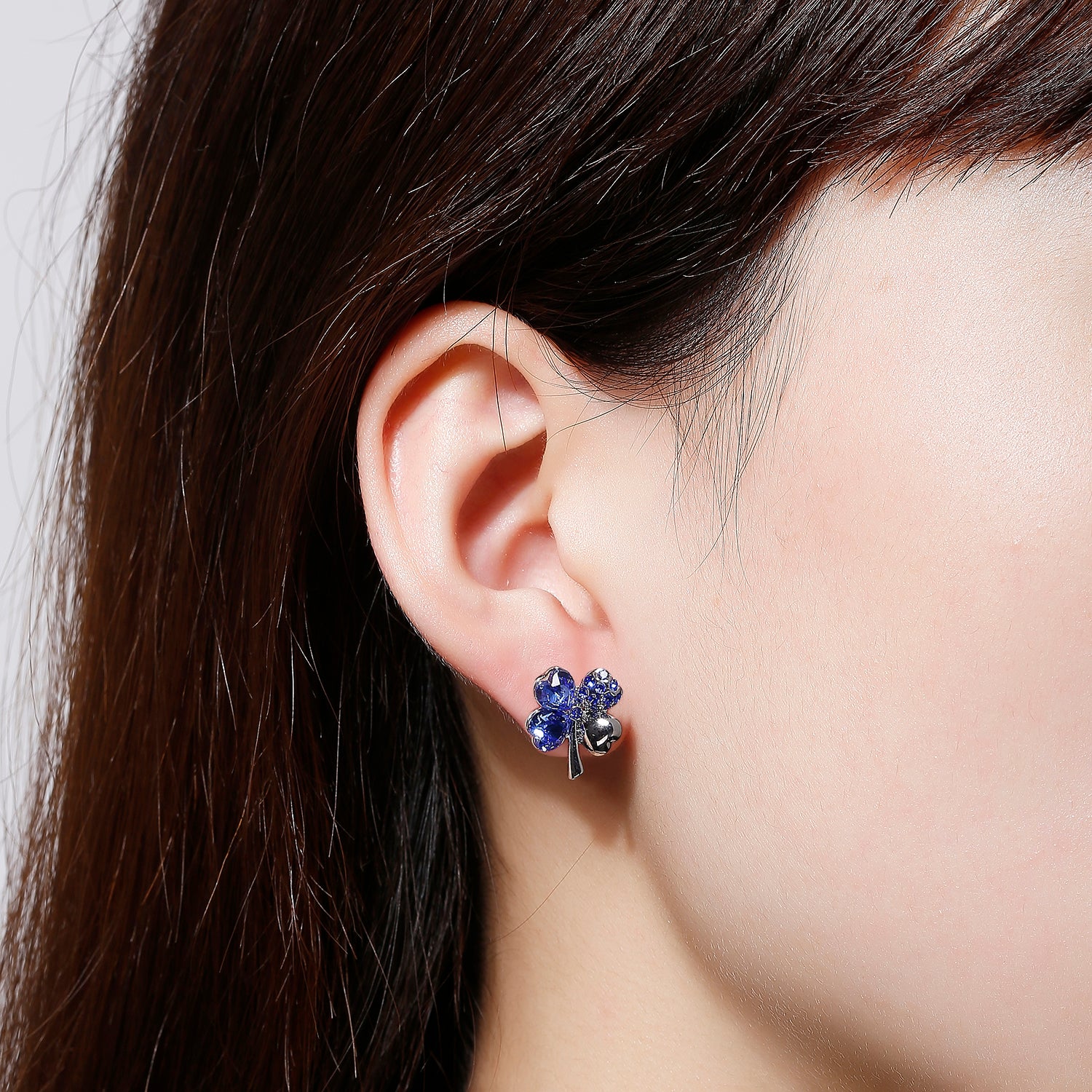 Kruckel Four leaf clover Lucky, joy, hope, faith, kindness, cheerful, confident, everyday is full of Love earrings made with Austrian crystals ¡V 7071010