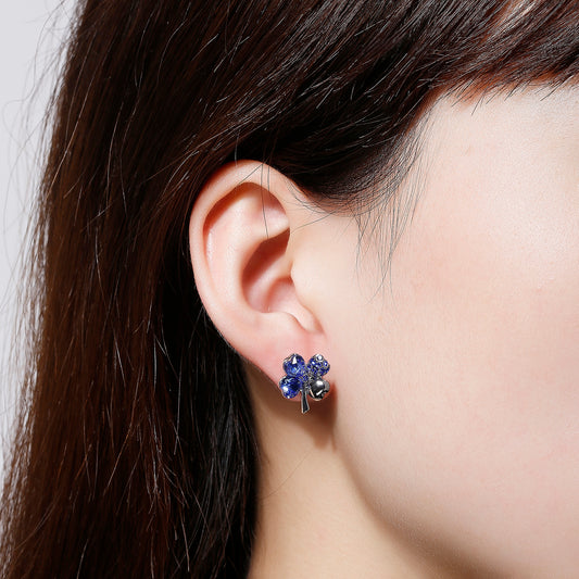 Kruckel Four leaf clover Lucky, joy, hope, faith, kindness, cheerful, confident, everyday is full of Love earrings made with Austrian crystals ¡V 7071010