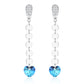 Kruckel You are Unique, always beautiful, full of joy, I love you with all my hearts earrings made with Austrian Crystal - 7131060