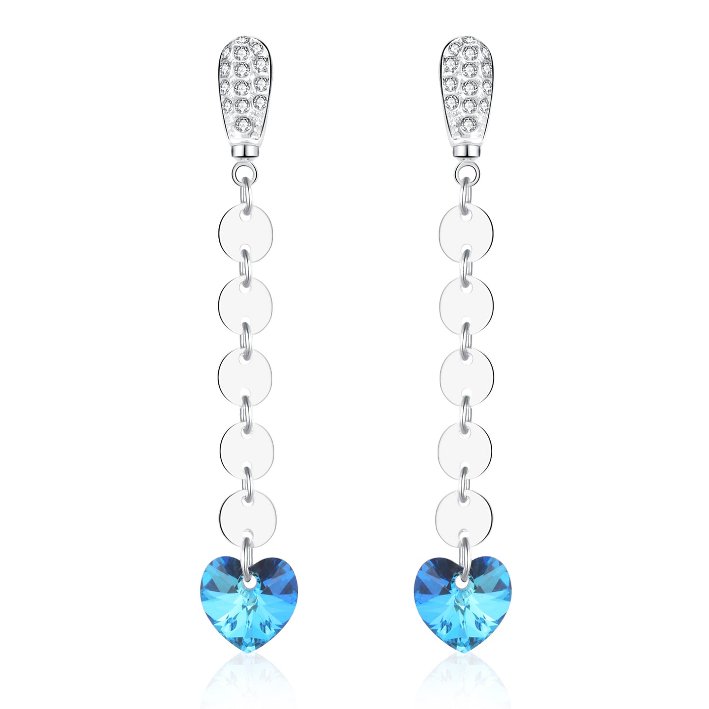 Kruckel You are Unique, always beautiful, full of joy, I love you with all my hearts earrings made with Austrian Crystal - 7131060