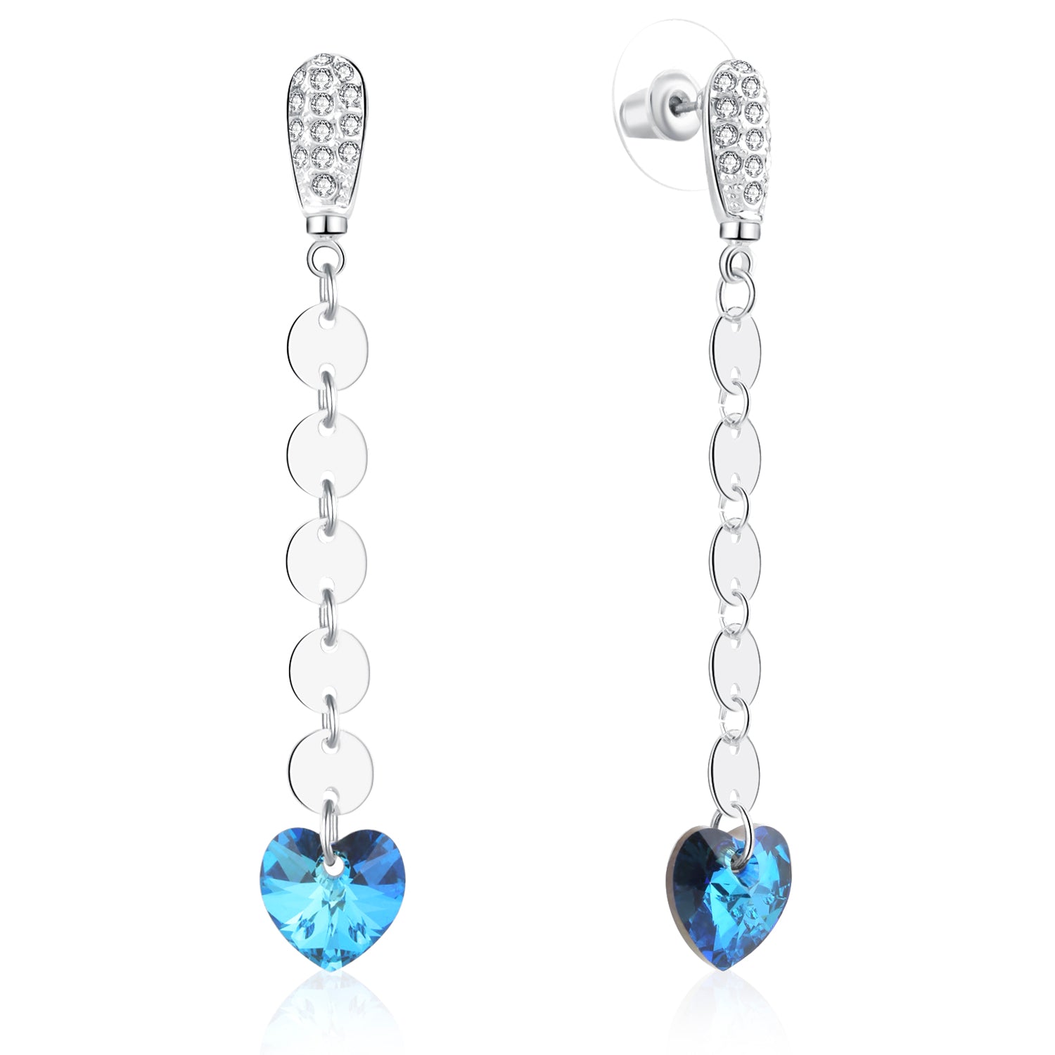 Kruckel You are Unique, always beautiful, full of joy, I love you with all my hearts earrings made with Austrian Crystal - 7131060