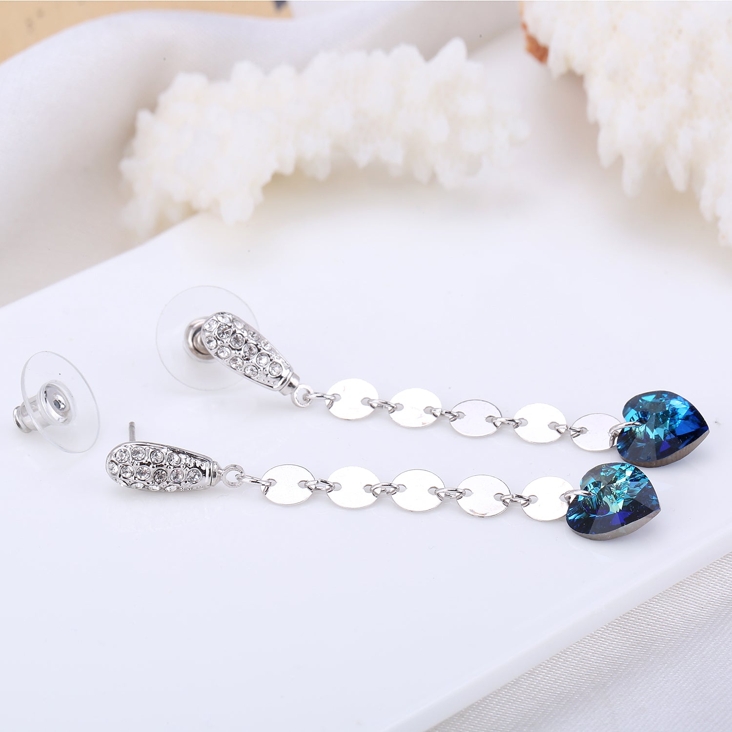 Kruckel You are Unique, always beautiful, full of joy, I love you with all my hearts earrings made with Austrian Crystal - 7131060