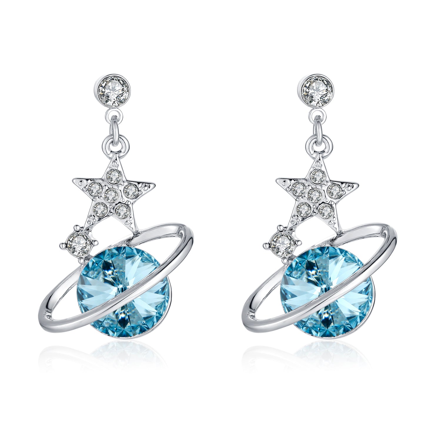 Kruckel Earrings for Women, Trendy, Cute, Elegant for Wedding Bridal Brides Valentine Gift Birthday Woman Mother Day, made with Austrian crystals