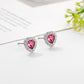 Kruckel I Love You Forever Austrian Crystal Earrings | Platinum Gold-Plated Pair for Women | Hypoallergenic Jewelry Gifts | Anniversary, Mother's Day, Valentine's