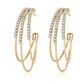 Kruckel Gold Hoop Earrings for Women, 925 Sterling Silver Post, Cubic Zirconia, Great Wedding Birthday Retirement Gift for Woman