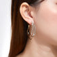 Kruckel Gold Hoop Earrings for Women, 925 Sterling Silver Post, Cubic Zirconia, Great Wedding Birthday Retirement Gift for Woman