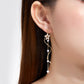 Kruckel Gold Earrings for Women Long Drop Dangle Rhinestone Crystals New Year Star Lightweight Stud Homecoming Jewelry Wedding Bridal Birthday Gift