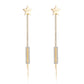 Kruckel Gold Plated Dangle Earrings With Sparkling Crystals Cubic Zirconia | Luxurious and Elegant Design | Jewelry for Women | Lightweight Easy - Wear Fashion Minimalist Design Accesory