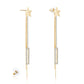Kruckel Gold Plated Dangle Earrings With Sparkling Crystals Cubic Zirconia | Luxurious and Elegant Design | Jewelry for Women | Lightweight Easy - Wear Fashion Minimalist Design Accesory