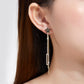 Kruckel Gold Plated Dangle Earrings With Sparkling Crystals Cubic Zirconia | Luxurious and Elegant Design | Jewelry for Women | Lightweight Easy - Wear Fashion Minimalist Design Accesory