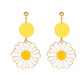 Kruckel Daisy Flower Earrings, Symbol of Love and Joy Earrings Jewelry for Women | Craftsmanship, Sterling, Yellow and White | Wedding, Birthday, Graduation and Anniversary | Mom, sister, fiancee, wife, Great Gift for her