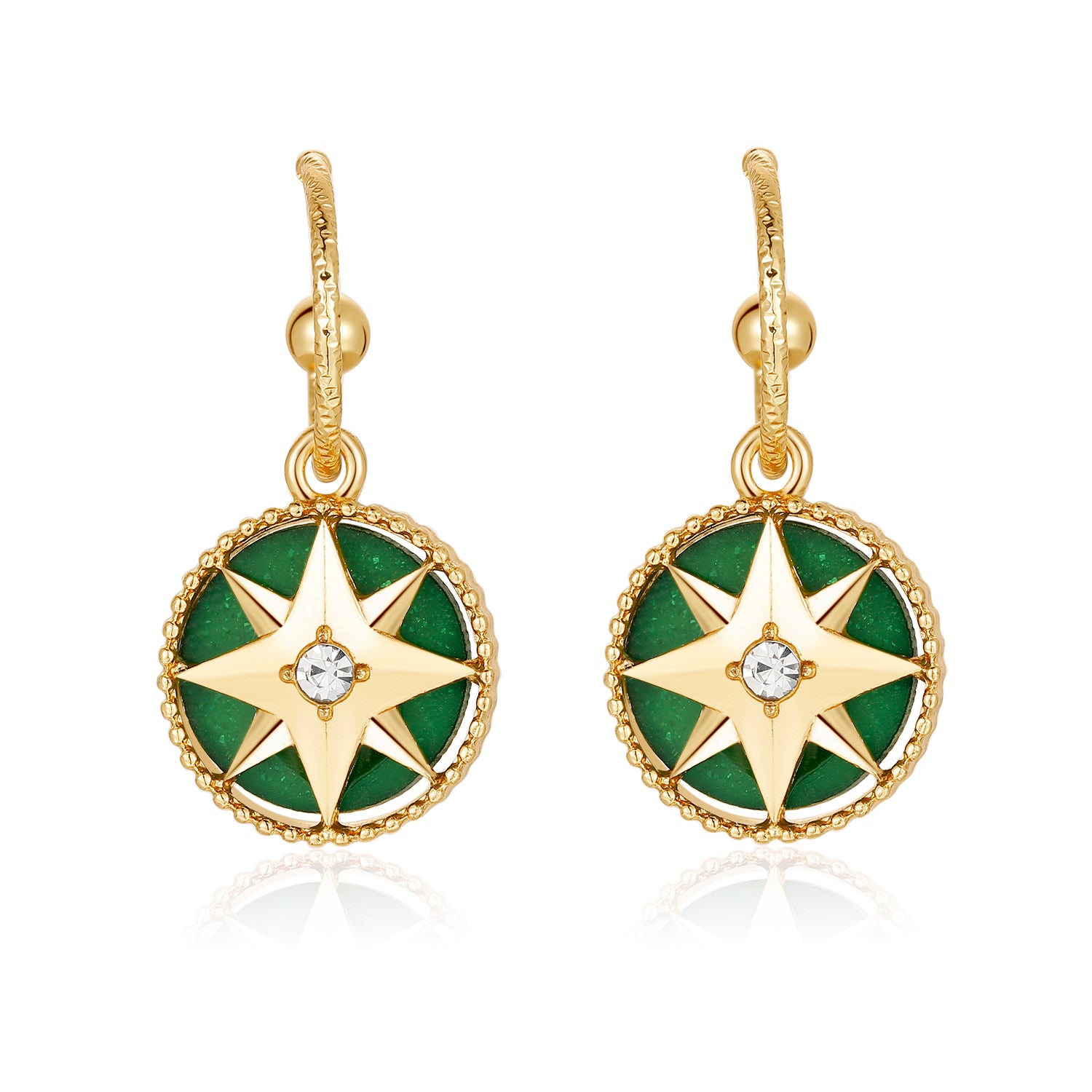 Kruckel Rose des Vents Drop Dangling Earrings - Cute Sparkly Golden Stud Lightweight Women Jewelry| Hypoallergenic, Lead-Free, Nickel-Free, Versatile Fashion Accessory, Thoughtful Packaging | Great Gift for Wedding, Birthday, Graduation and Anniversary