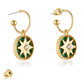 Kruckel Rose des Vents Drop Dangling Earrings - Cute Sparkly Golden Stud Lightweight Women Jewelry| Hypoallergenic, Lead-Free, Nickel-Free, Versatile Fashion Accessory, Thoughtful Packaging | Great Gift for Wedding, Birthday, Graduation and Anniversary