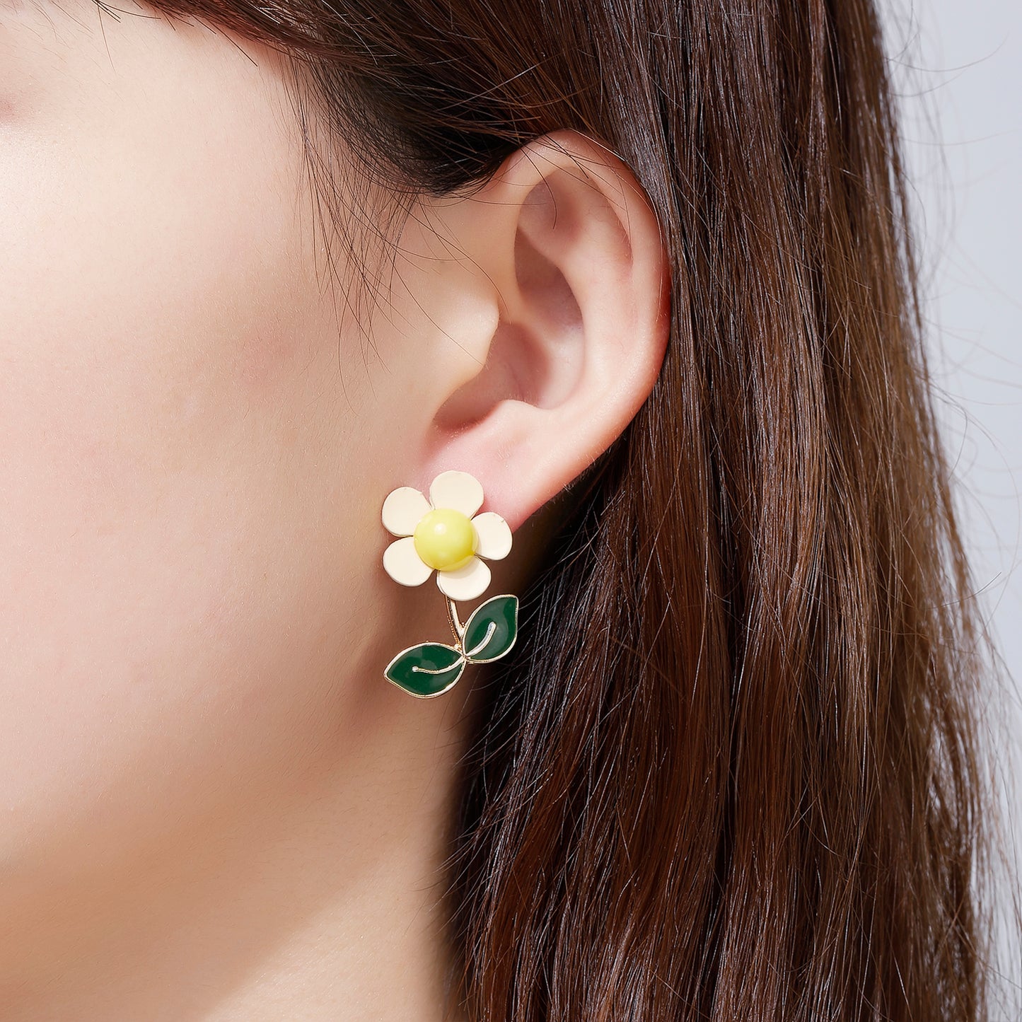 Kruckel Butterfly Flower Earrings Jewelry for Women | Wedding, Birthday, Graduation and Anniversary | Mom, sister, fiancee, wife, Great Gift for her (Daffodil)