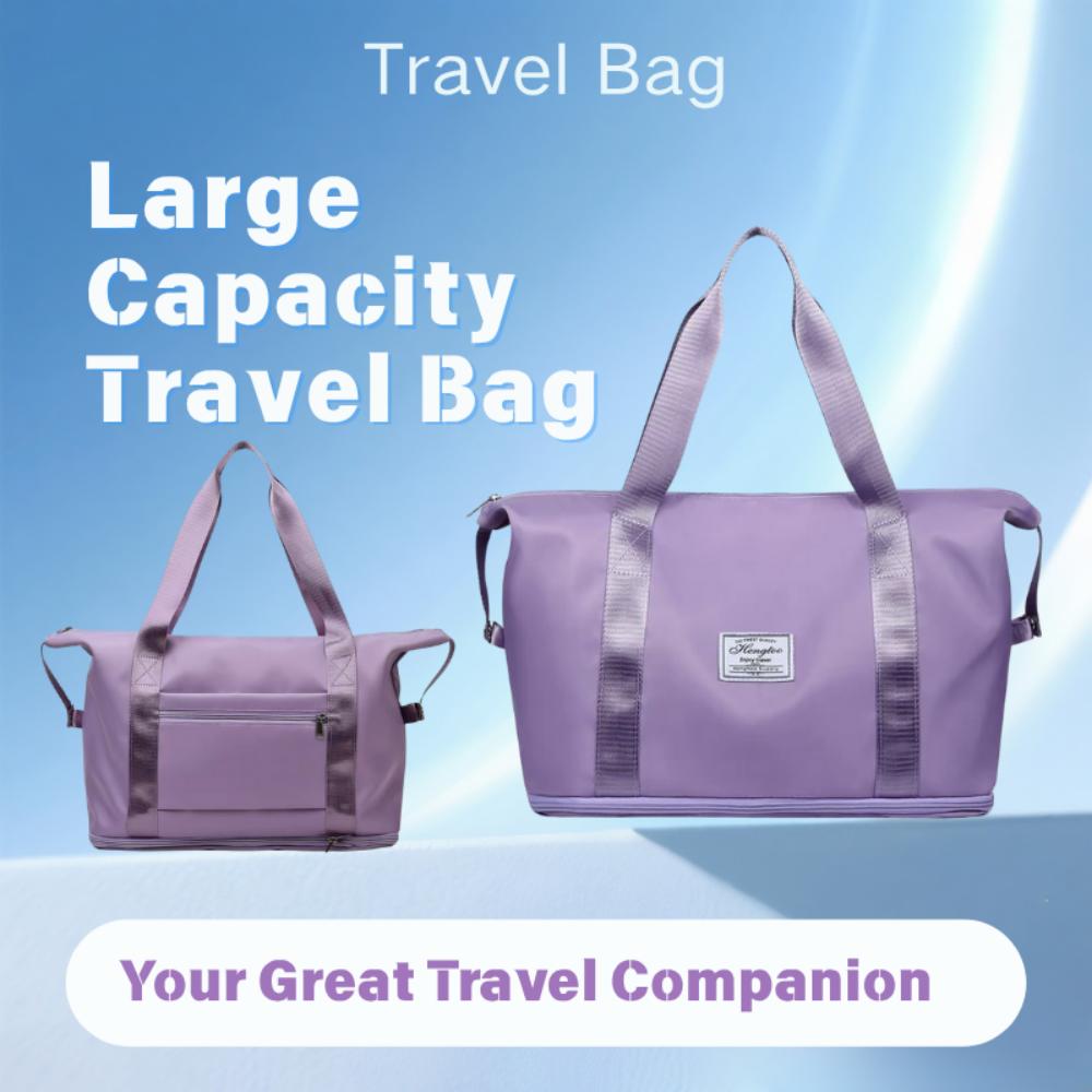 Kruckel Tote Bag for Women, Lightweight Tote Bag with Compartments Shoulder Bag Handbag for Travel, Work, Gym (Lavender)
