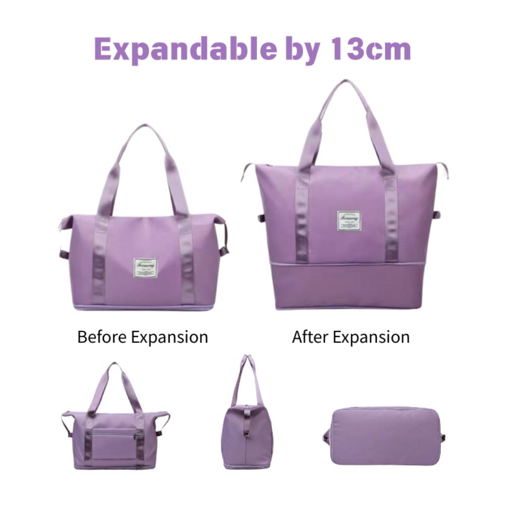 Kruckel Tote Bag for Women, Lightweight Tote Bag with Compartments Shoulder Bag Handbag for Travel, Work, Gym (Lavender)