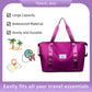 Kruckel Tote Bag for Women, Lightweight Tote Bag with Compartments Shoulder Bag Handbag for Travel, Work, Gym (Wine Red)