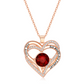 Kruckel January Birthstone Garnet Necklace with Dainty Silver Chain, Red Crystal Pendant
