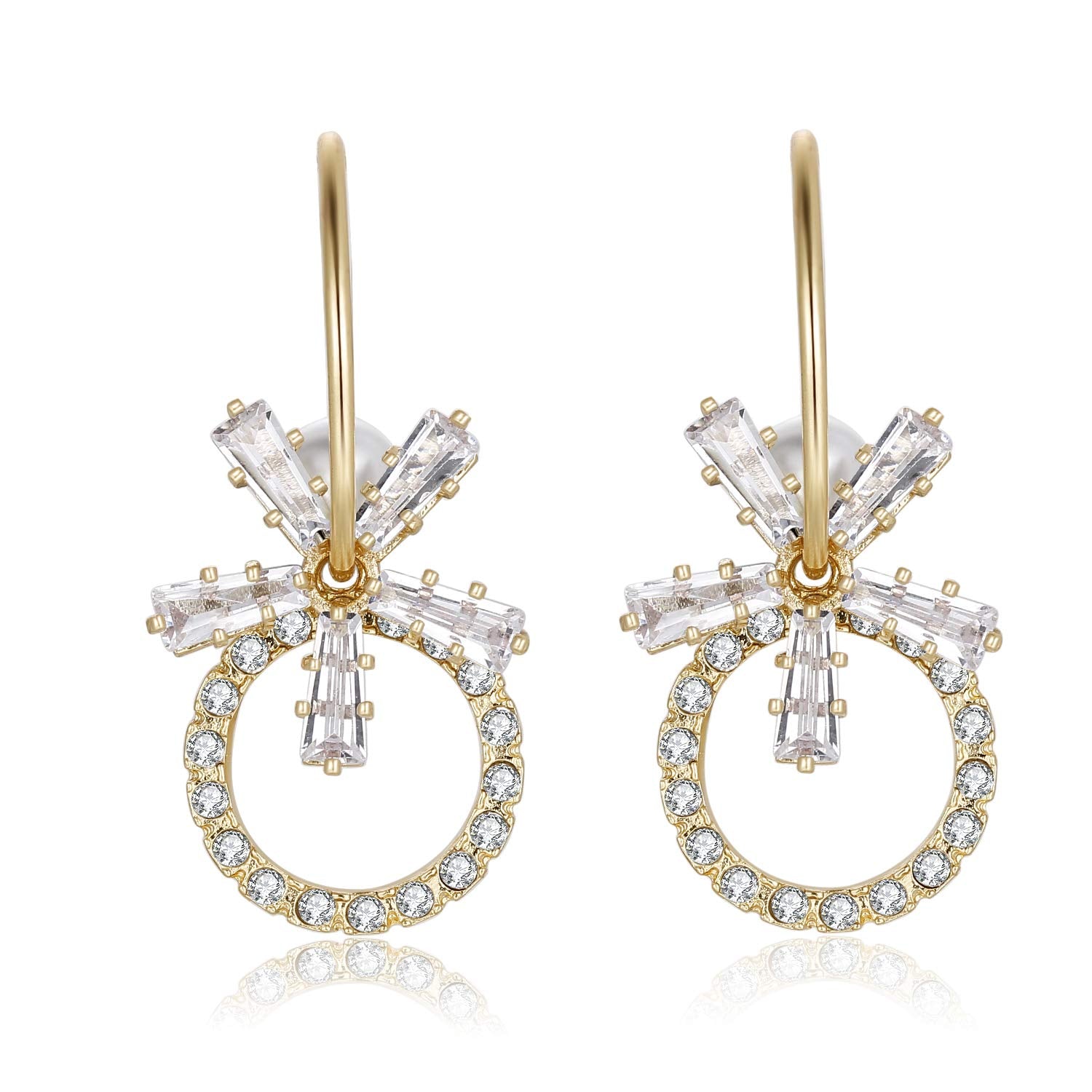 KRUCKEL Butterfly Flower Earrings Jewelry for Women | Wedding, Birthday, Graduation and Anniversary | Mom, sister, fiancee, wife, Great Gift for her (Orchid)