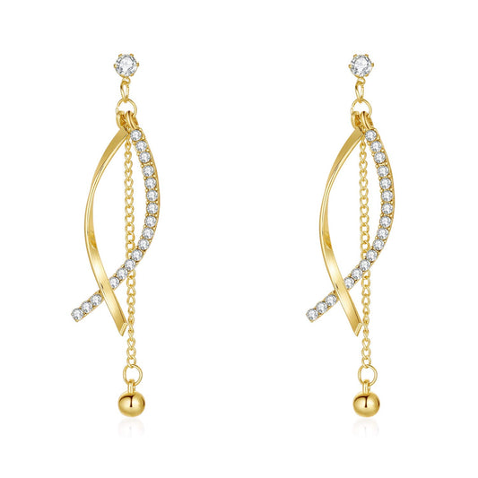 KRUCKEL Cross Pearls Drop Earrings | Sterling Silver with Cubic Zircon Tassel Dangle | Hypoallergenic Jewelry for Women | Valentine's, Anniversaries