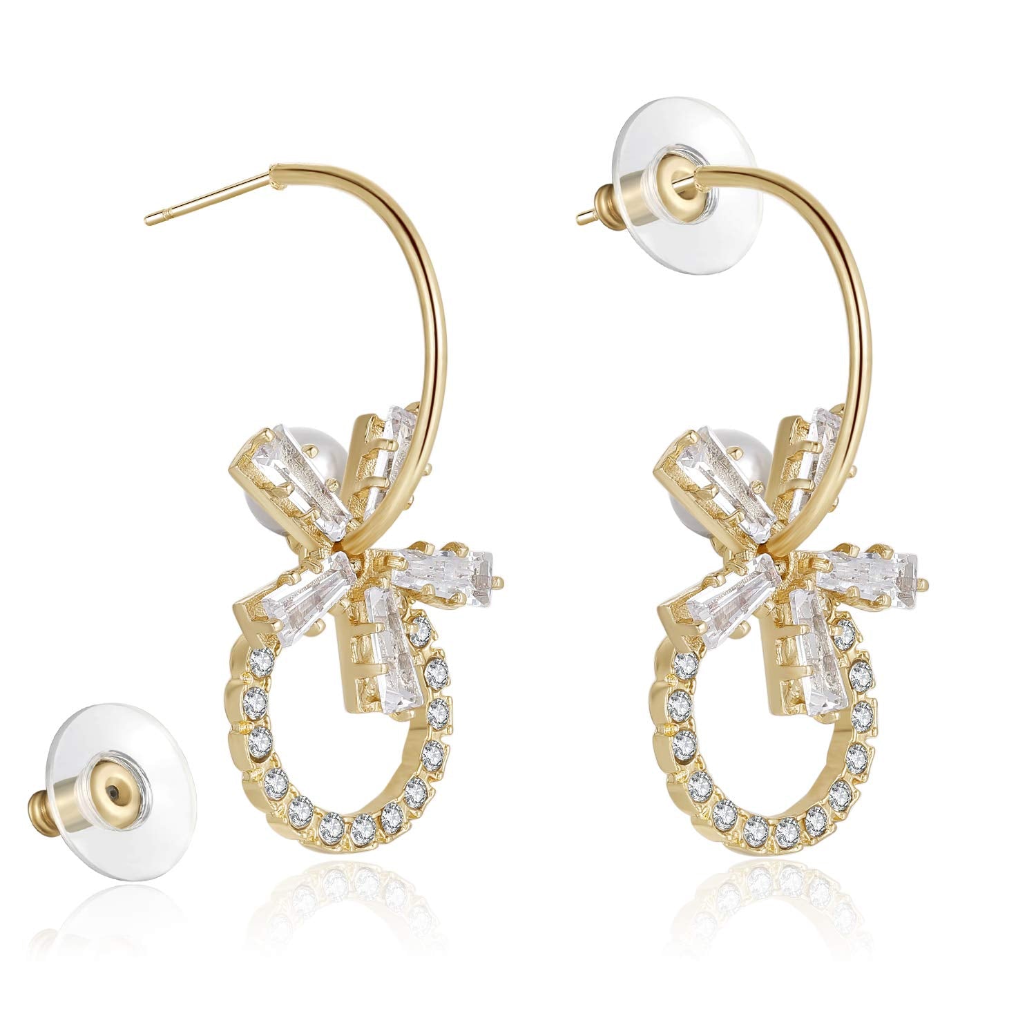 KRUCKEL Butterfly Flower Earrings Jewelry for Women | Wedding, Birthday, Graduation and Anniversary | Mom, sister, fiancee, wife, Great Gift for her (Orchid)