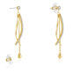 KRUCKEL Cross Pearls Drop Earrings | Sterling Silver with Cubic Zircon Tassel Dangle | Hypoallergenic Jewelry for Women | Valentine's, Anniversaries