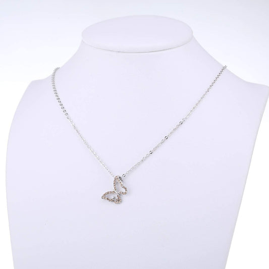 Kruckel; 5021030 Butterfly Rose Gold Plated Necklace Made with Austrian Crystals;