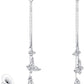 KRUCKEL Sparkling Butterfly Earrings for Women - Non-Sensitive Ears Dangling Drop Jewelry Gifts for Her - Sterling Swarovski Crystal Long Earrings With Gift Box for Teen Girls - White Gold Plated