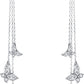 KRUCKEL Sparkling Butterfly Earrings for Women - Non-Sensitive Ears Dangling Drop Jewelry Gifts for Her - Sterling Swarovski Crystal Long Earrings With Gift Box for Teen Girls - White Gold Plated