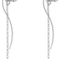 KRUCKEL Sparkling Butterfly Stud Pierced Drop Chain Earrings | Silver Dangle Piercing Earrings Jewelry for Women Teen Girls - 7029037