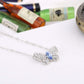 Kruckel; 5021020 Butterfly White Gold Plated Necklace Made with Swarovski Crystals;