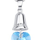 Kruckel; 5031070 Blue Ocean Loving Hearts White Gold Plated Necklace made with Swarovski Crystal;