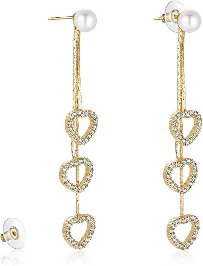 Pearl Jadau Drop Earrings in Gold Plated Silver ER 324 – Deccan Jewelry