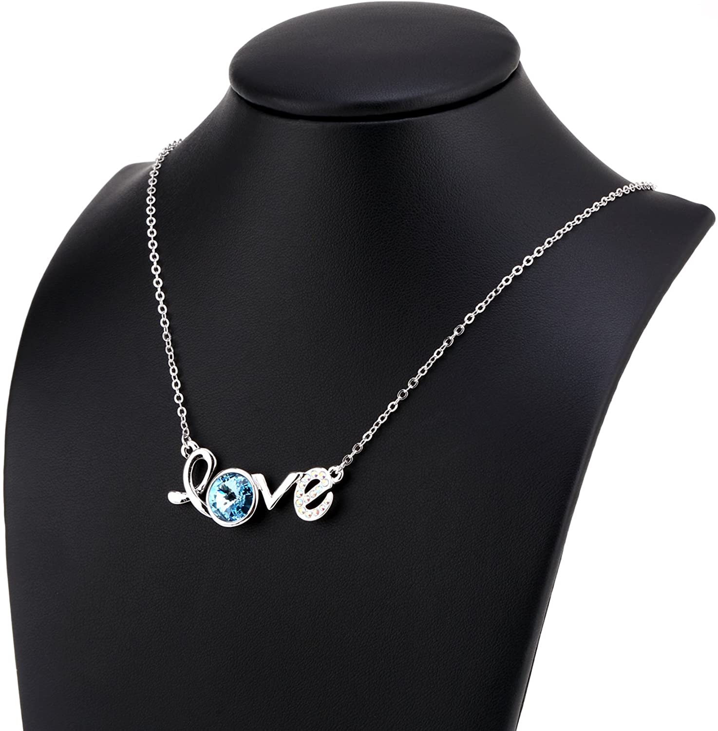 Kruckel; 5061010 Feel-So-Cool "LOVE" Necklace made with Swarovski Crystals;