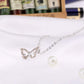 Kruckel; 5021030 Butterfly Rose Gold Plated Necklace Made with Austrian Crystals;