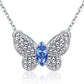 Kruckel; 5021020 Butterfly White Gold Plated Necklace Made with Swarovski Crystals;
