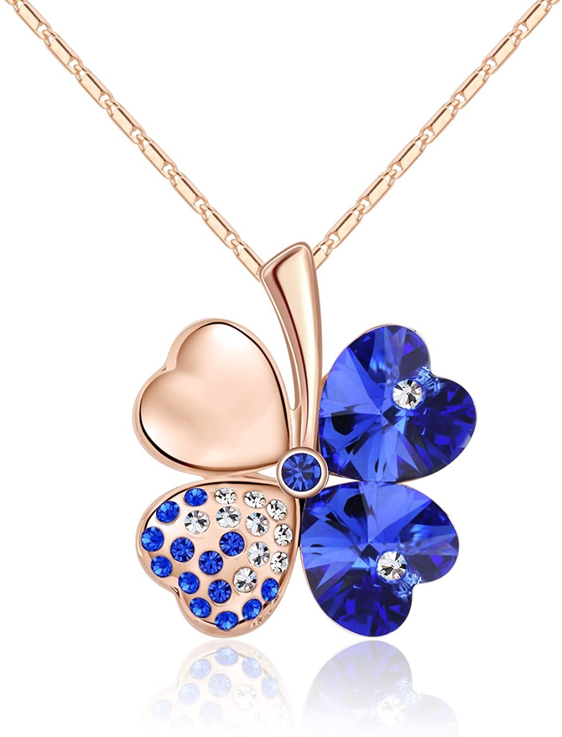 Four Leaf Clover Necklace Pendant from Swarovski Sterling Silver |  JewelryEva