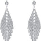 KRUCKEL Chandelier Hook Dangle Earrings Jewelry | Transparent Crystal Tassel Drop Pierced Earrings for Women and Teen Girls - 7169337