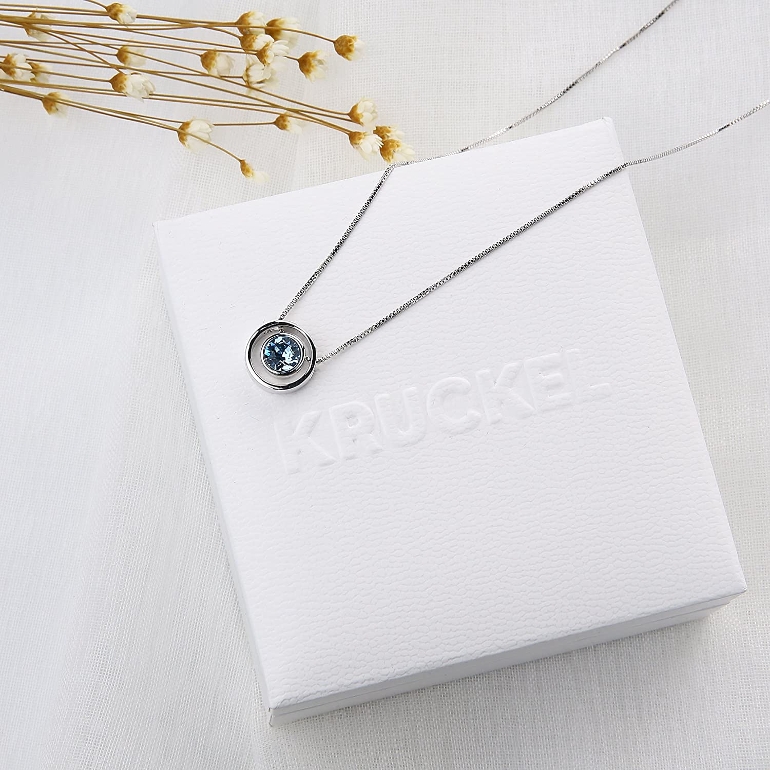 Kruckel; 5061070 Feel-So-Cool You are Always on My Mind White Gold Plated Necklace;
