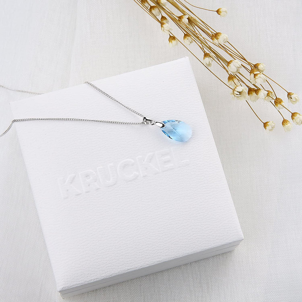 Kruckel; 5051050 The Shape of Water White gold-plated necklace made with Swarovski Crystals;