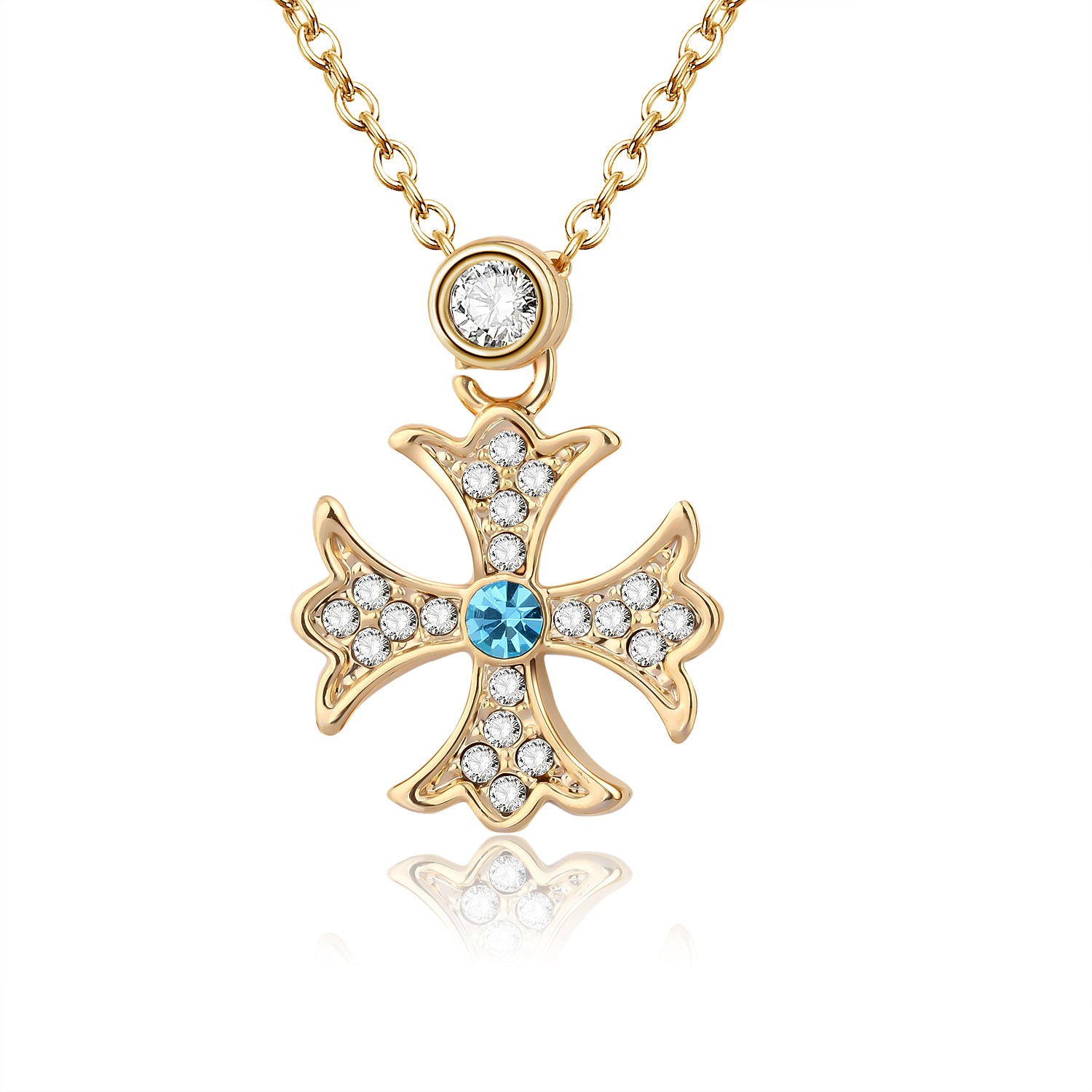 Swarovski Cross Pendant Necklace - Gem