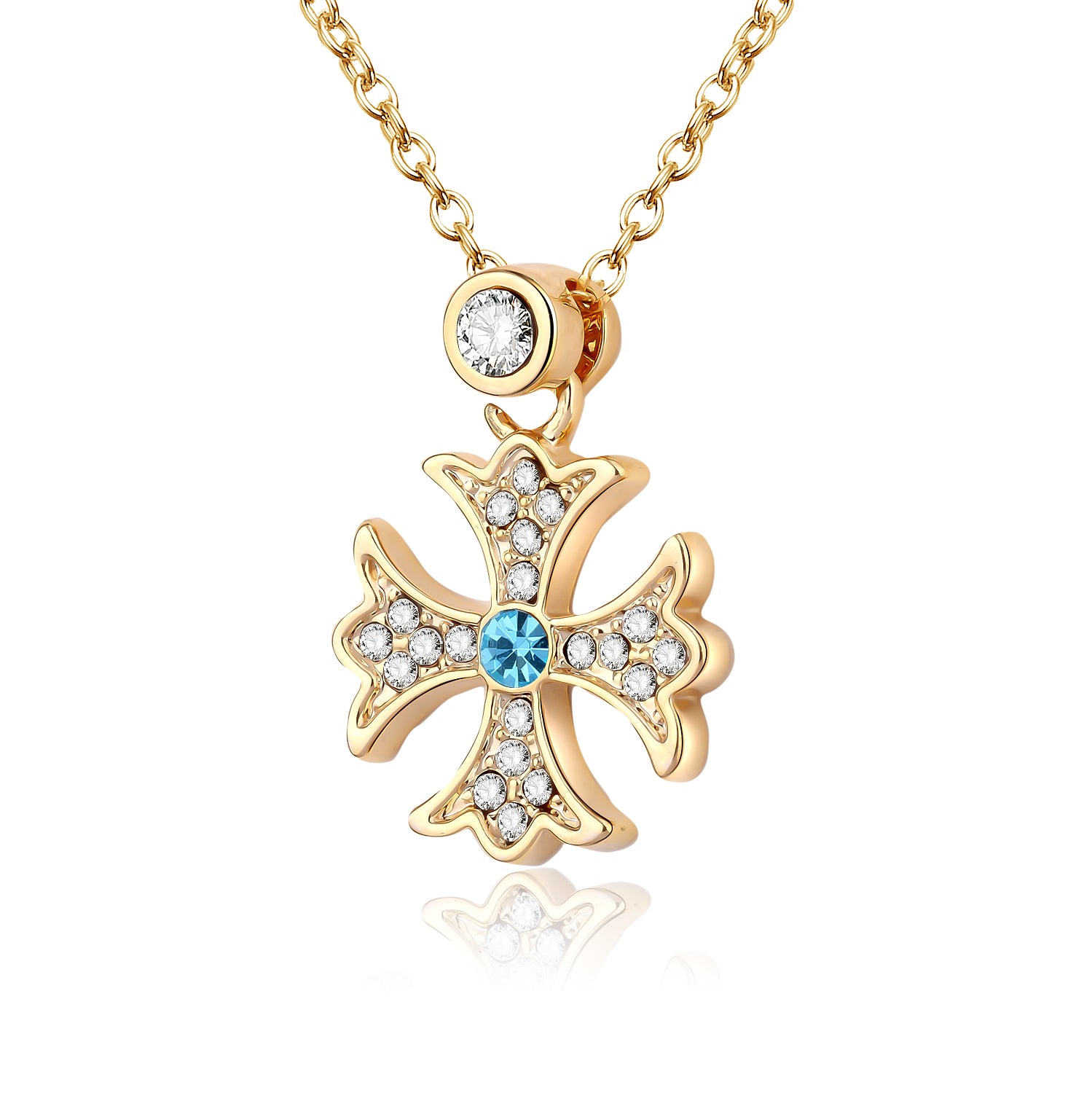 Swarovski Cross Pendant with Chain Necklace for Men & Women (SJ_2655) –  Shining Jewel