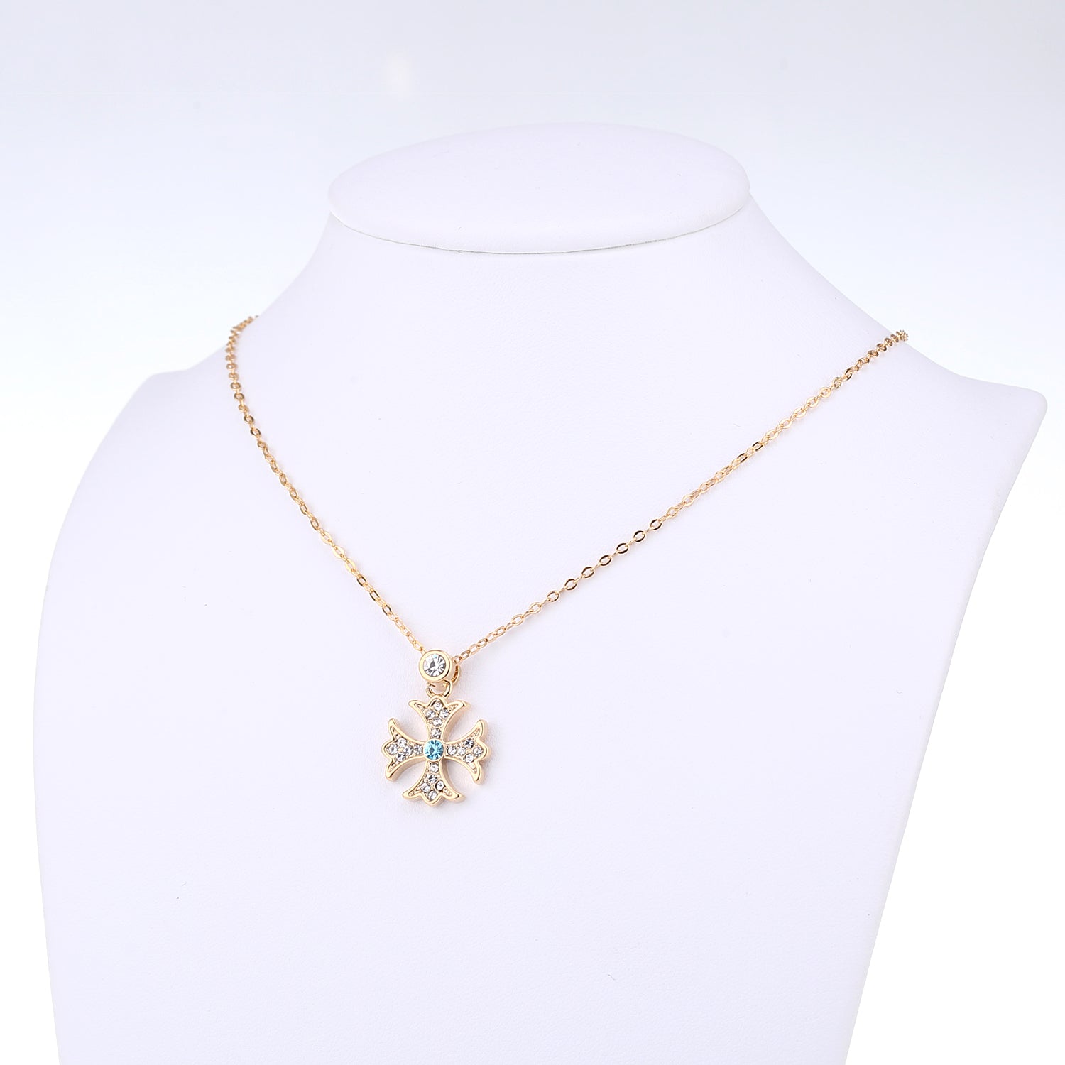 Noble Cross Swarovski Crystals Necklace